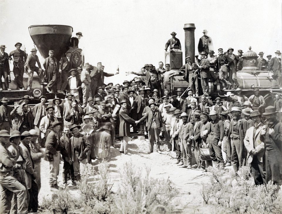 Foto celebrativa ferrovie Ogden - 1869