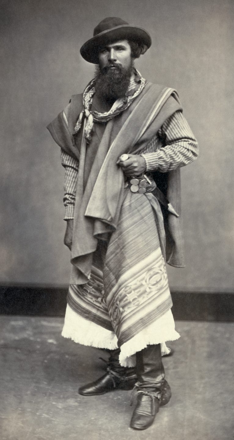gaucho argentino in un'immagine del 1868