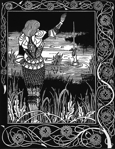 Cavalieri della tavola rotonda - Bedivere riporta la spada alla Dama del Lago