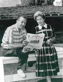 Walt e sua moglie Lillian Marie Bounds Disney