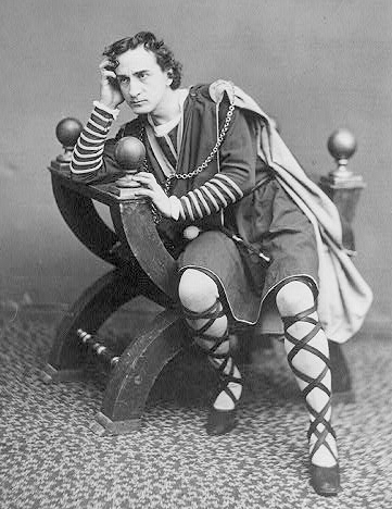 Amleto interpretato da Edwin Booth -Shakespeare nel Re Leone