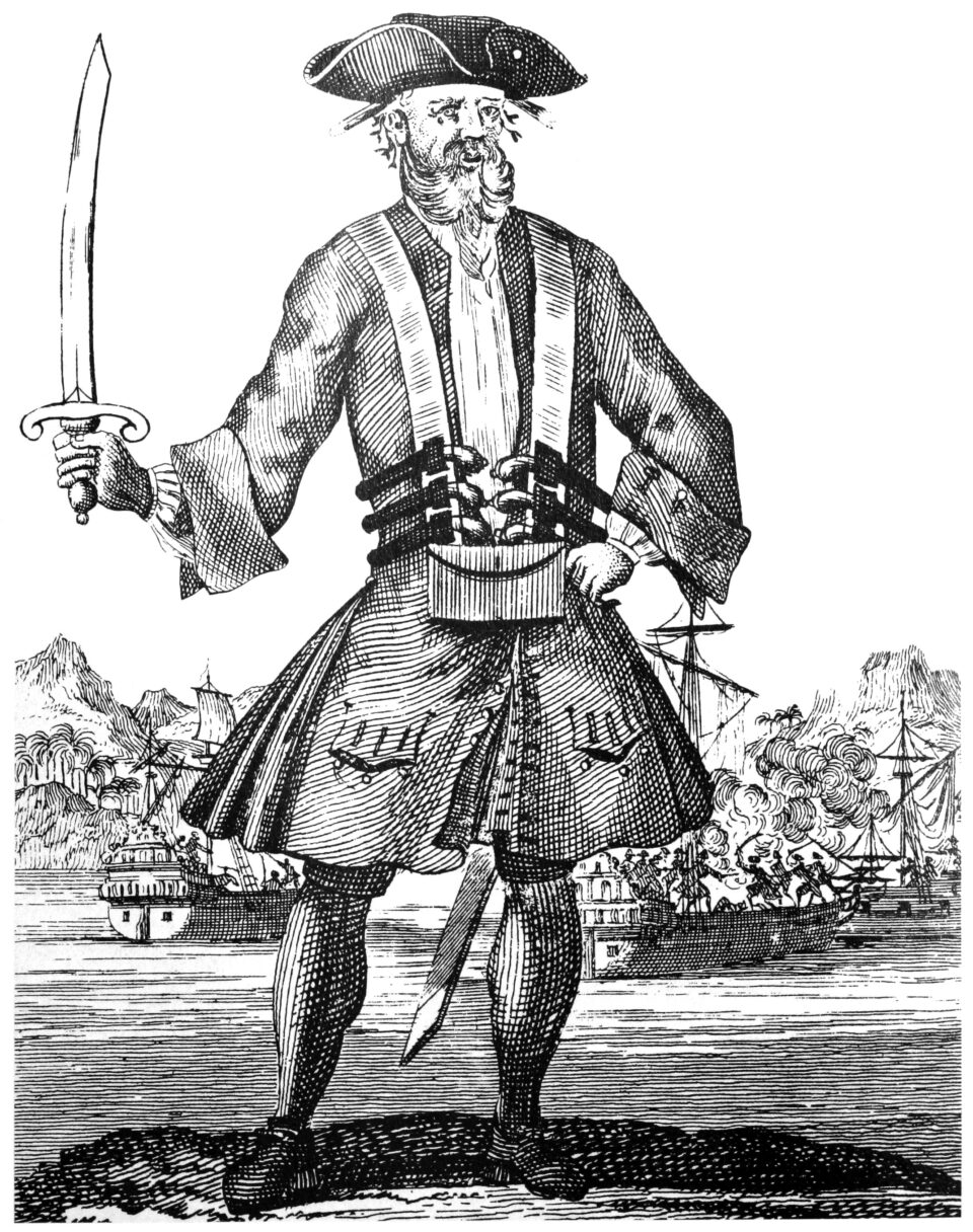 storia del pirata Barbanera - illustrazione